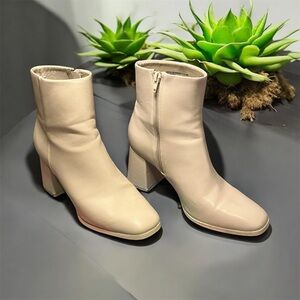 Madden Girl Off White Ankle Booties